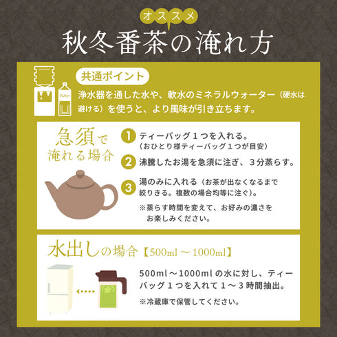 【メール便ギフト】カフェインレス秋冬番茶 4g×32個